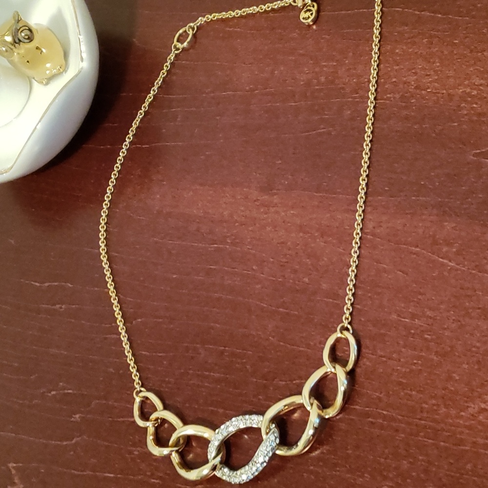 Michael kors gold and silver link necklace